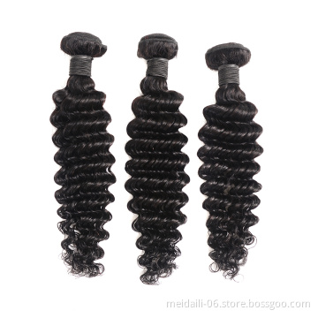 Brazilian hair styles 100% unprocessed curly human hair extension deep wave natural color hair bundles